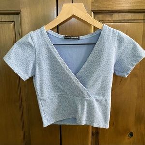 Brandy Melville Amara Top - Blue Floral